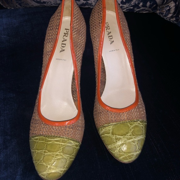 Prada | Shoes | Prada Vero Cuoio Heels | Poshmark